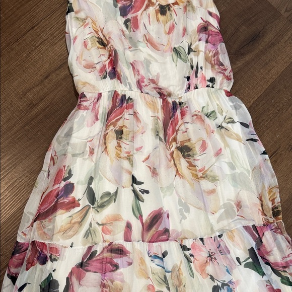 NWT Elegant Floral midi/maxi silk blend Dress - Picture 5 of 11